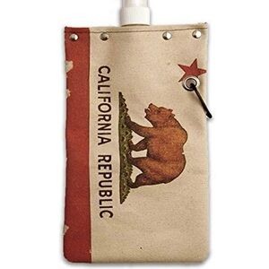 NWT CapaBunga Tote+Able Cotton Canvas Canteen Beverage Toto California Bear